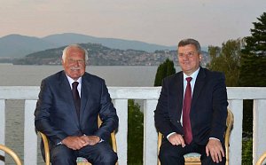 Václav Klaus s prezidentem Makedonské republiky Gjorgem Ivanovem
